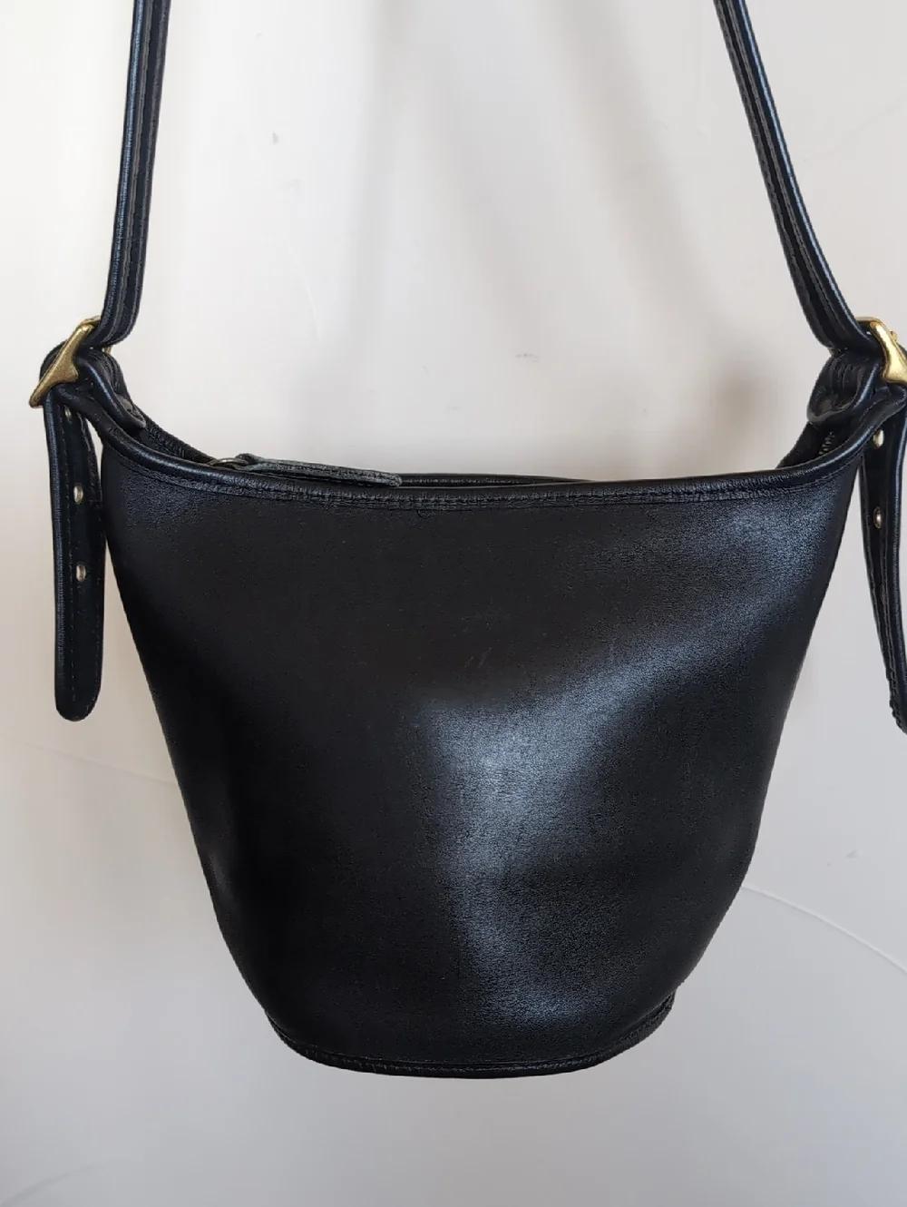 Coach Vintage ♣Maggie Bucket Bag- Black Round Feeder Shoulder/ Crossbody USA - Picture 8 of 16
